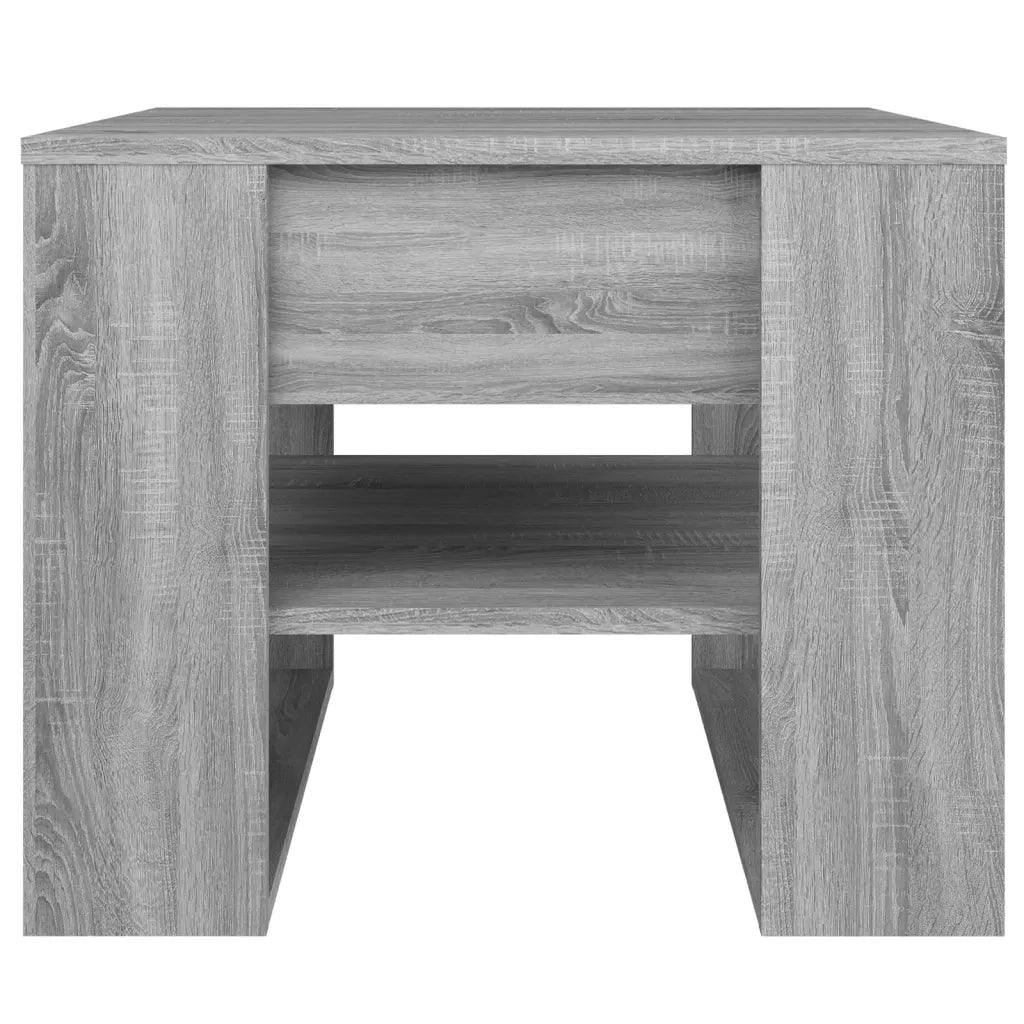 Tavolino Salotto-Tavolino da soggiorno-Tavolo Grigio Sonoma 55,5x55x45 cm Legno Multistrato