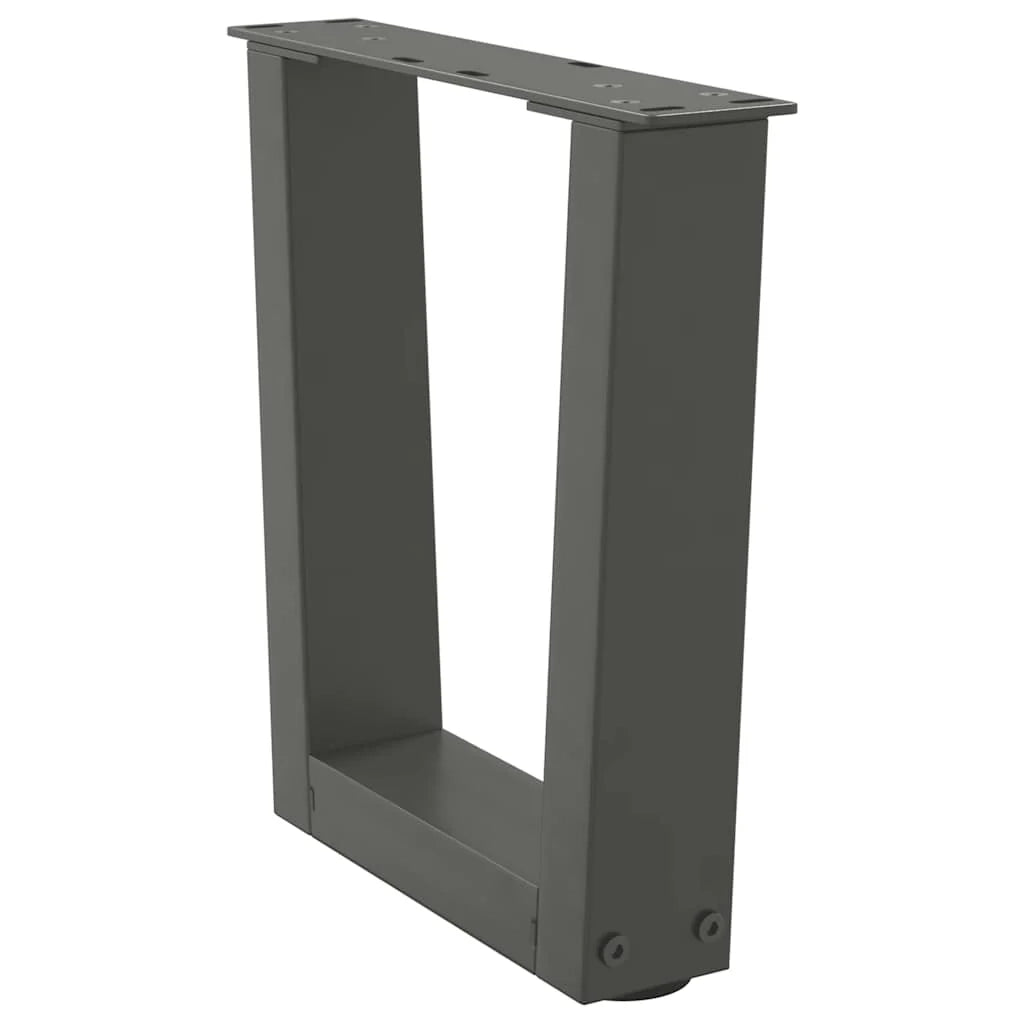 Set di 2 gambe per tavolino a V con piedini regolabili 30 x 30 cm acciaio antracite 02_0056890