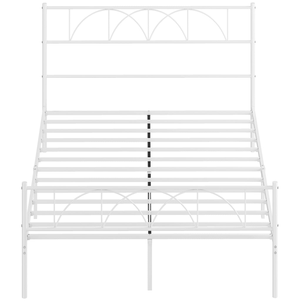 Letto Matrimoniale con Contenitore e Testiera in Acciaio ¨C Zephmum ¨C 140x190 cm