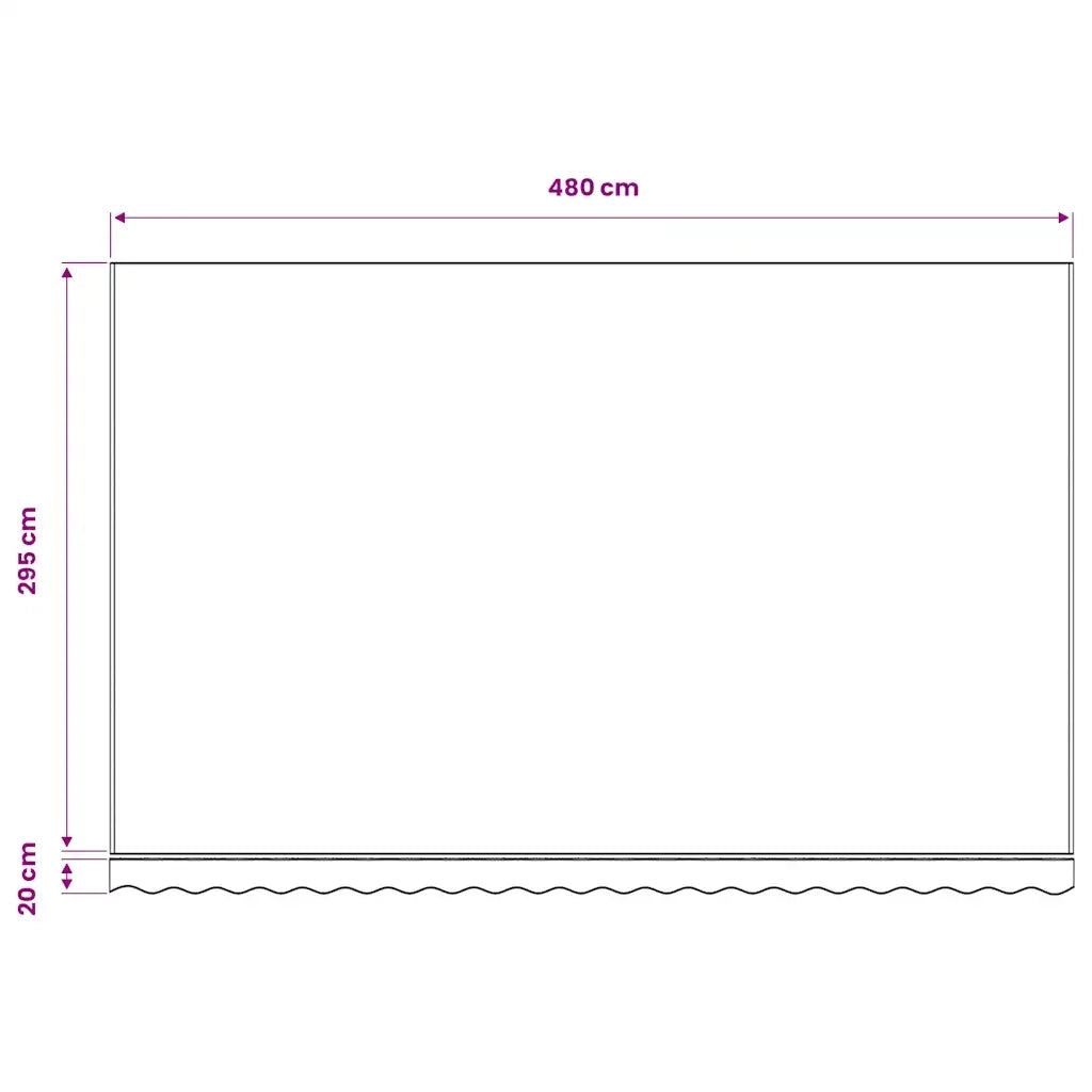 Tenda da Sole | Tenda Parasole in Tela Crema 5x3 m