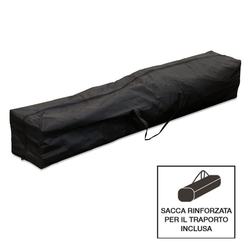 Gazebo Richiudibile Pieghevole 2x2m in Acciaio e PVC Impermeabile Bianco