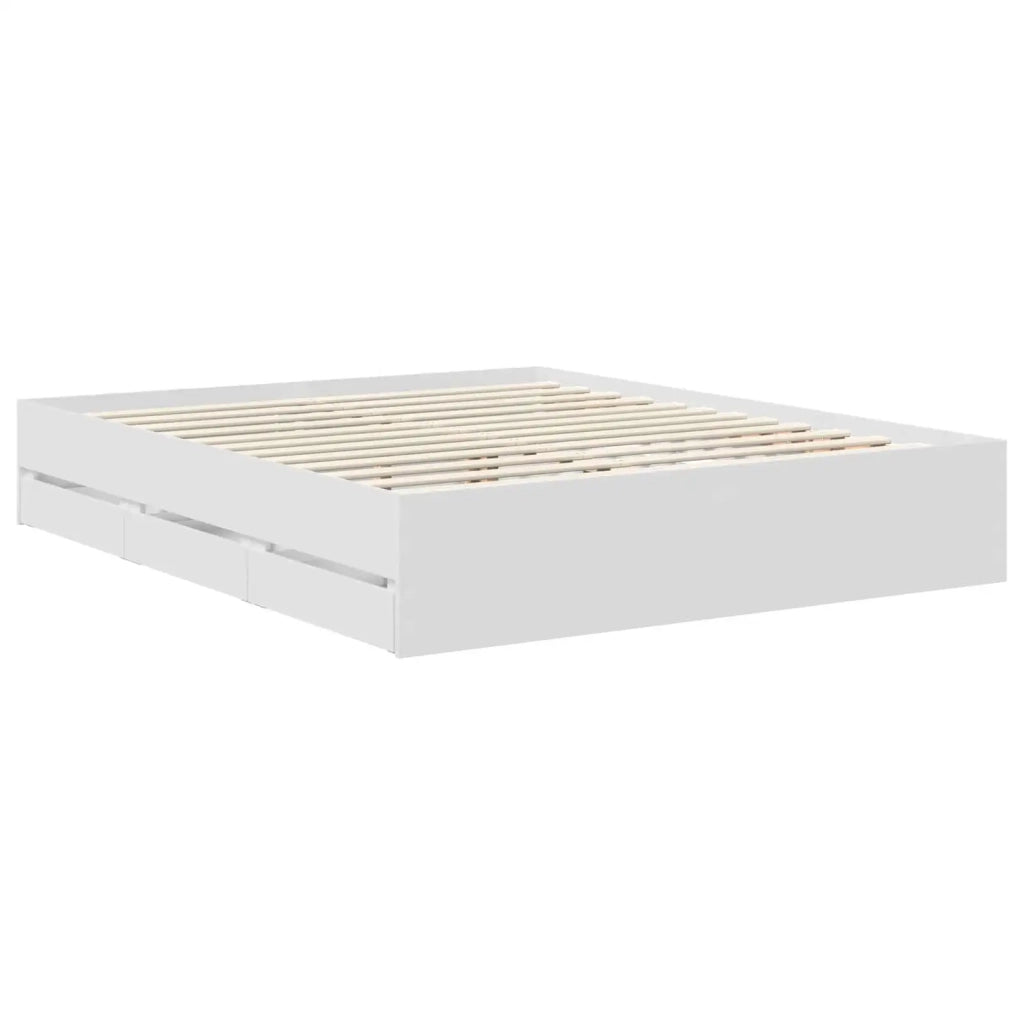 Struttura del letto Bianco 160 x 200 cm Legno Ingegnerizzato 3412574