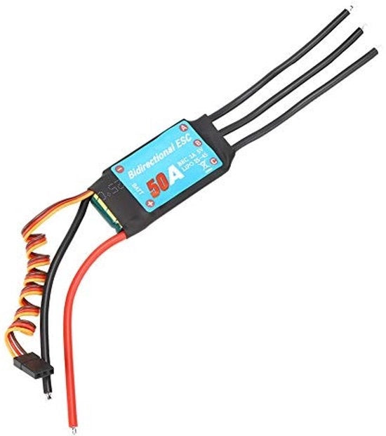 Regolatore di Velocità Elettronico 50A - ESC Senza Contatto - RC Auto/Schepen - Propulsore Subacqueo - Collegamento Rapido - Uscita UBEC 5V