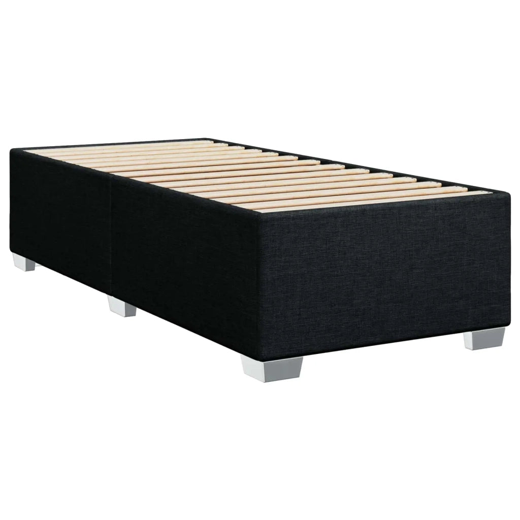 Letto con Box Spring, Materasso e LED Nero 80 x 200 cm Tessuto 3451821