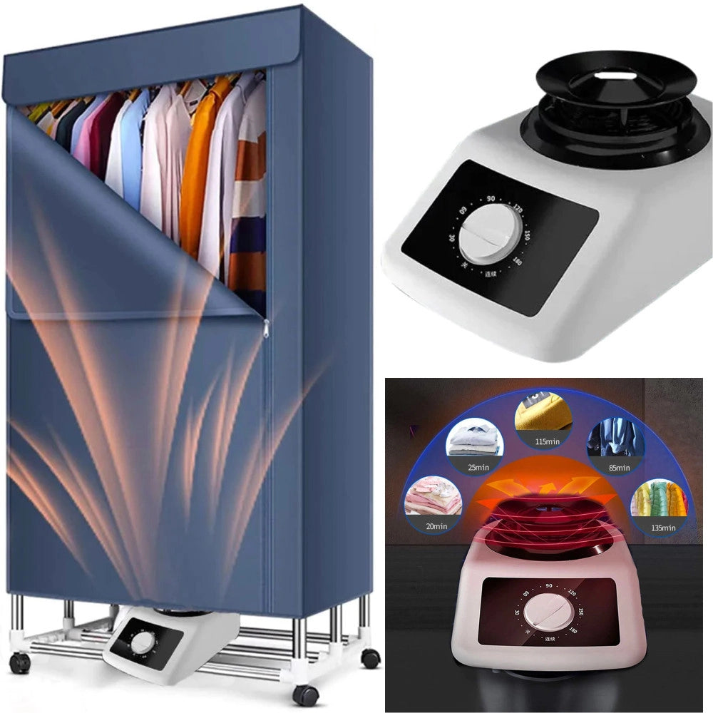 Trade Shop - Asciugabianchera Elettrico Armadio Asciugatrice Stendino Biancheria Aria 1100w -