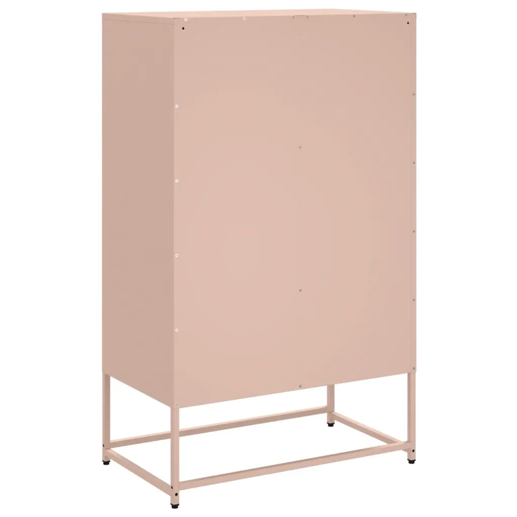Credenza | Madia | Buffet da pranzo | Armadio da pranzo Rosa 68x39x111,5 cm Acciaio
