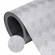 1 X 20mt Pavimento PVC spess. 1,8mm Antiscivolo effetto lamiera – Copripavimento mandorlato, Tappeto Protettivo Industriale per Magazzino, Auto e Fai da Te