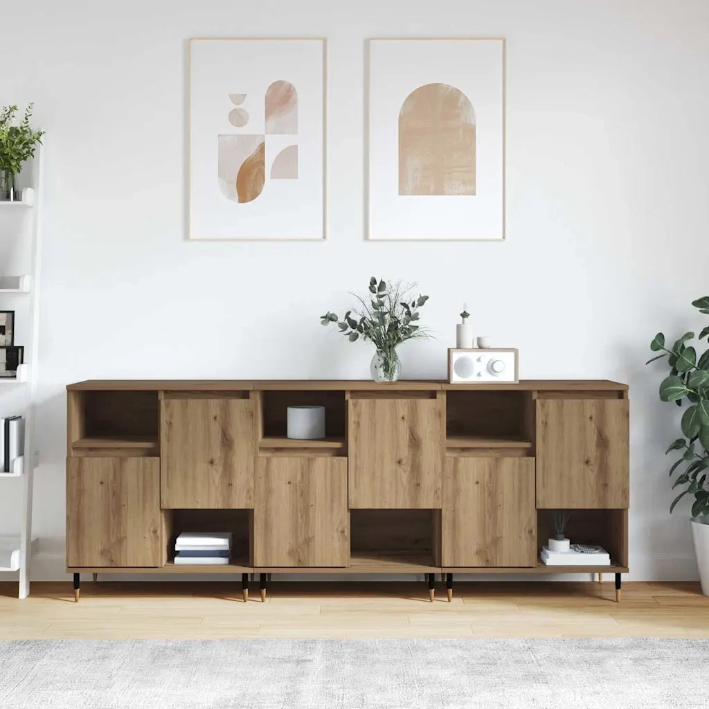 Sideboards 3 pcs rovere artigianale 180 x 35 x 70 cm