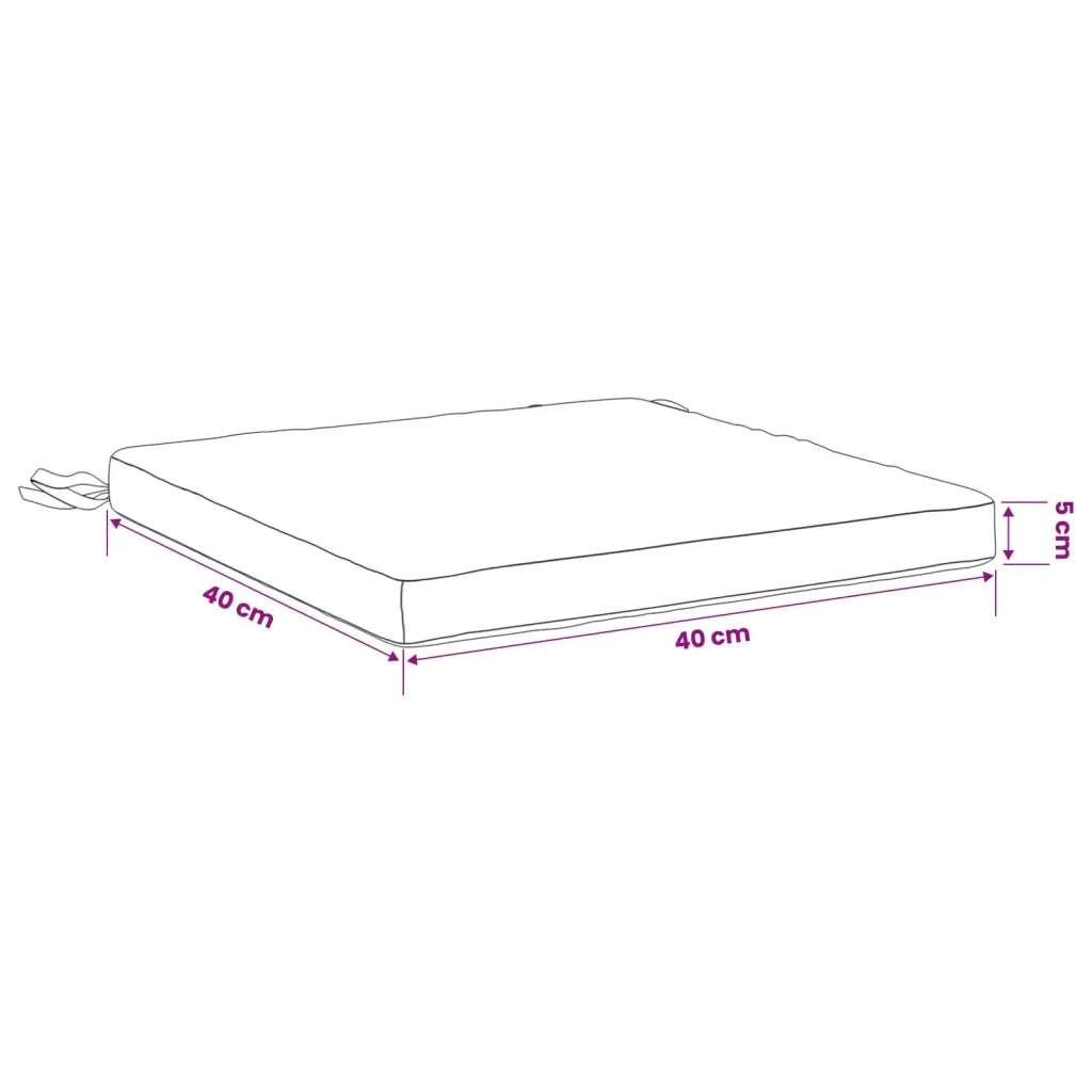 Cuscini per Sedia in 4 Pezzi SOEST 4 pz 100% Poliestere 944353
