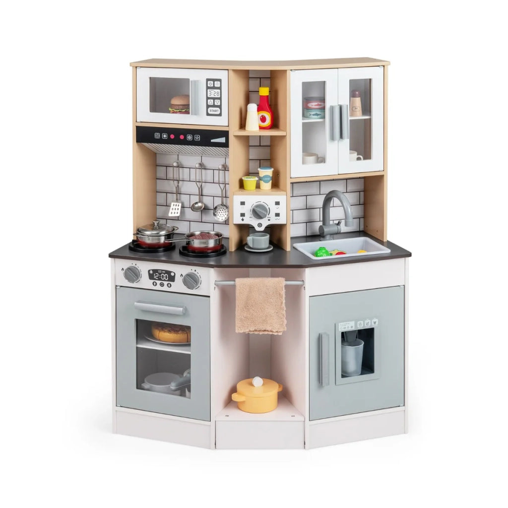 Cucina giocattolo per bambini 75 x 36 x 96 cm esperienza di gioco immersiva con luci e suoni MDF grigio 20_0019426