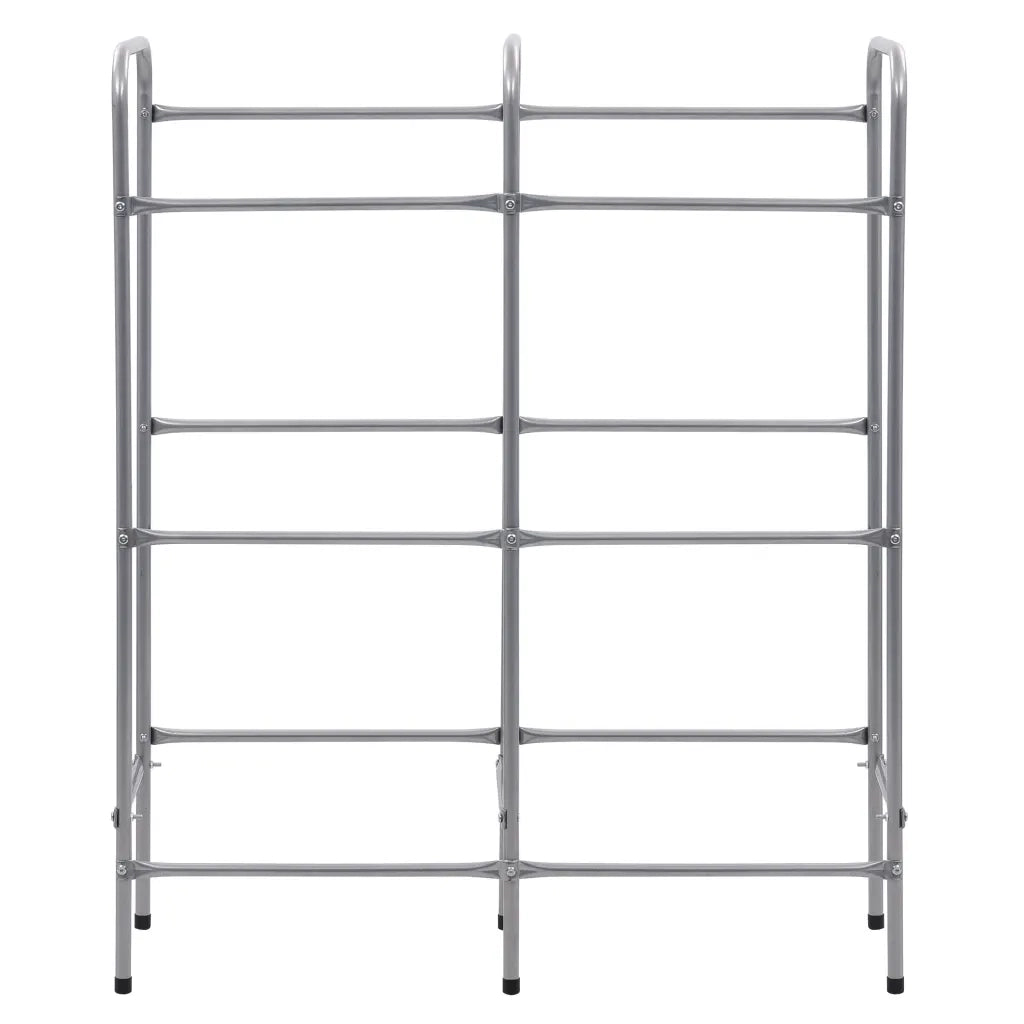 Supporto con Ripiani per 6 Casse Argento 96x33x116 cm Acciaio 285213