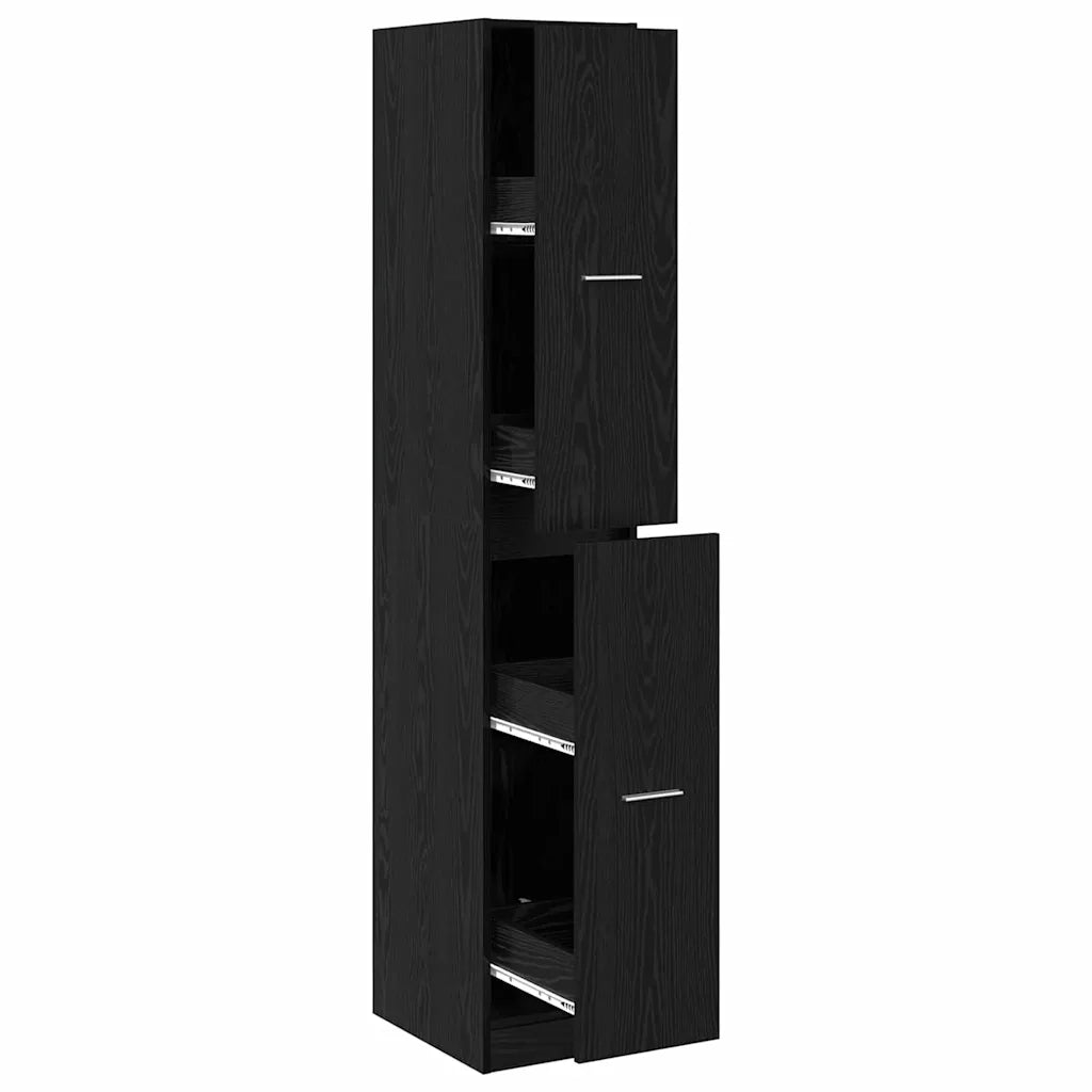 Armadio da Apoteca Rovere nero 30 x 41 x 174.5 cm 3365620