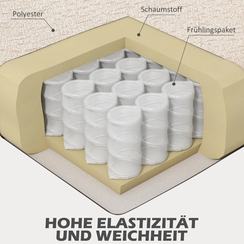 Divano 2 posti ¨C Minimal ¨C Tessuto Beige 134x71x82