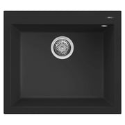 Lavello Elleci Incasso 1 vasca 57x50 Quadra 105 Keratek Plus Nero Black Assoluto LKQ10586