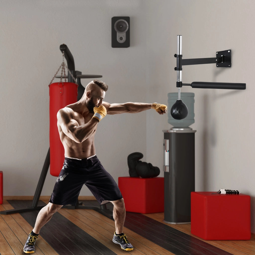Supporto per boxe con speedball e attacco a parete, pieghevole, regolabile in altezza, oscillante a 360¡ã per adulti