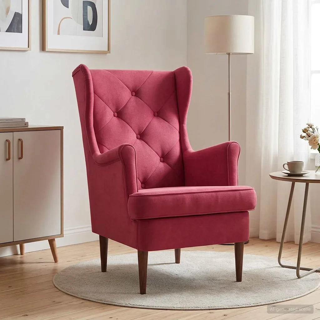 Poltrona Rosso Vino Velluto 42029911