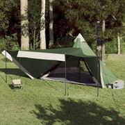 Tenda Familiare Tipi per 8 Persone-Tenda da campeggio Verde Impermeabile 413348