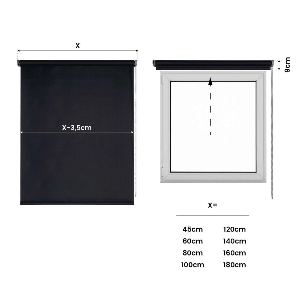 Tenda a rullo oscurante Moon Nero 140x250 cm