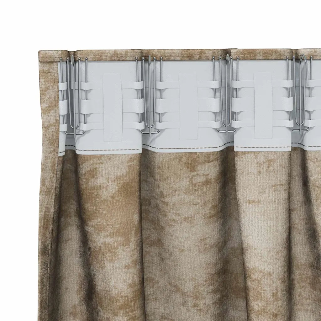 Tende in Velluto con tende 2 pcs Champagne 225 x 140 cm Velluto 4107710