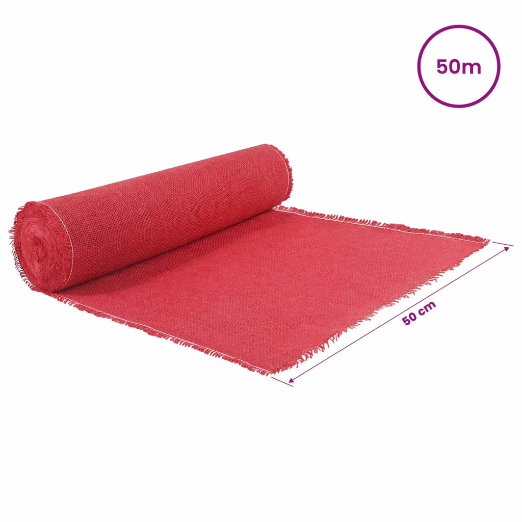 Rotolo di Juta 50 x 5000 cm Rosso 42012168