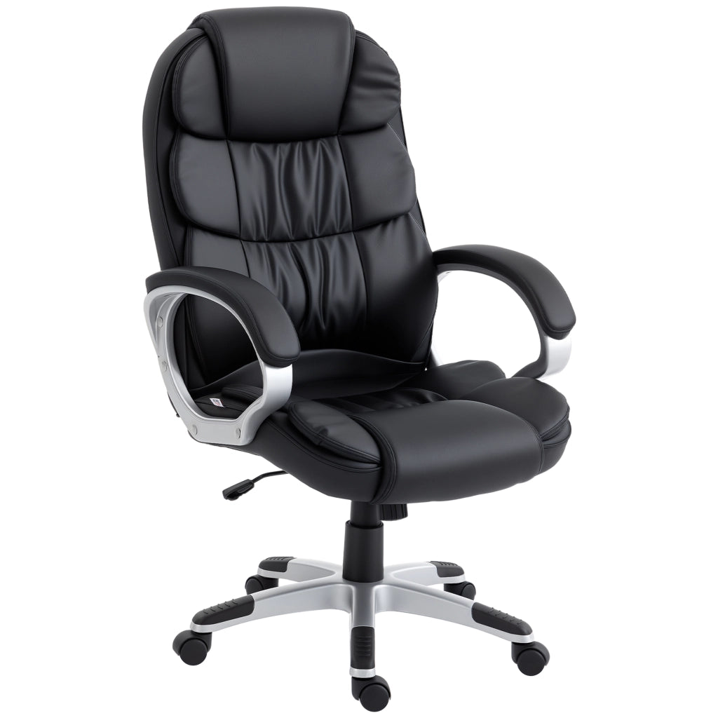 Sedia da Ufficio Ergonomica Girevole ¨C Xylo ¨C Pelle PU Nero, Regolabile, Capacit¨¤ 120kg