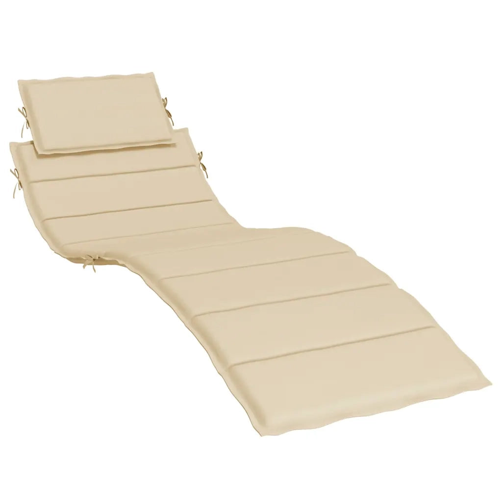 Cuscino per Lettino Beige 186x58x4 cm in Tessuto Oxford 314161