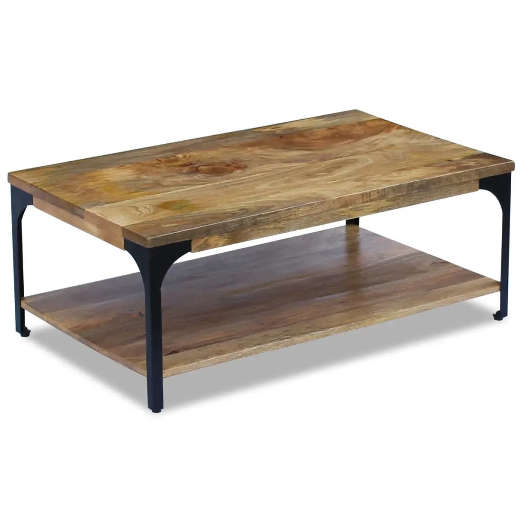 Tavolino da Salotto-Tavolino da soggiorno-Tavolo in Legno di Mango 100x60x38 cm