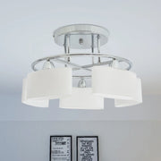 Lampada Soffitto Paralumi Elissoidi Vetro 5 Lampadine E14 200 W 50494