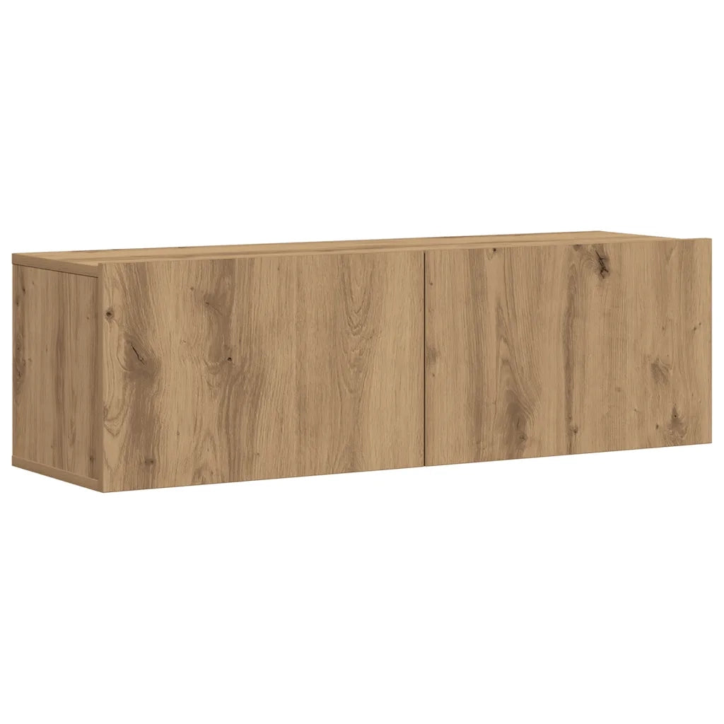 Set Mobile TV 7 pz | Armadietto TV | Mobile Porta TV Montato a Parete Rovere in Legno Multistrato
