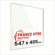 547 x 405 x 4 mm - Vetro per stufa a legna - vetro camino di ricambio - vetro per caminetto resistente al fuoco - France Vitre
