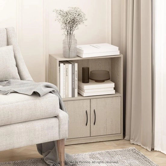 Rack stante, per soggiorno, camera da letto, ufficio casalingo, design elegante - box, ripiano, libreria 23,50 (L) x 55,40 (P) x 68,61 (A) cm