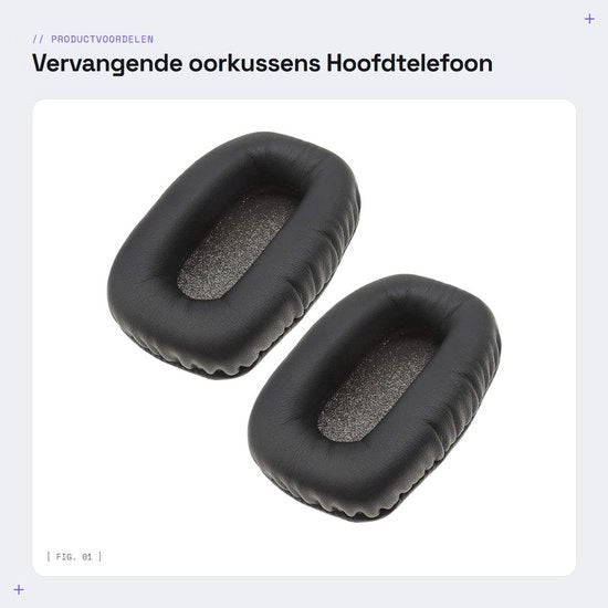 Orecchini in Pelle Sintetica - Compatibili con Beyerdynamic DT100/DT102/DT108/DT109 - 1 Paio - Orecchini per Cuffie - Blocco del Rumore - Facili da Sostituire - Orecchini per Cuffie