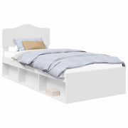 Letto singolo | Letto per adulti | Struttura del letto Bianco 100 x 200 cm Pino massello