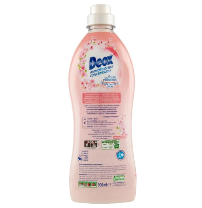DEOX SET 4 CONFEZIONI AMMORBIDENTE CONCENTRATO LAVATRICE FIORI GIAPPONESI180 LAVAGGI 900 ML L'UNO