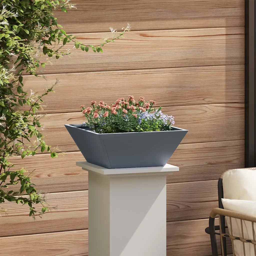 Vaso da giardino 5 pcs Antracite 40 x 40 x 15 cm 873815