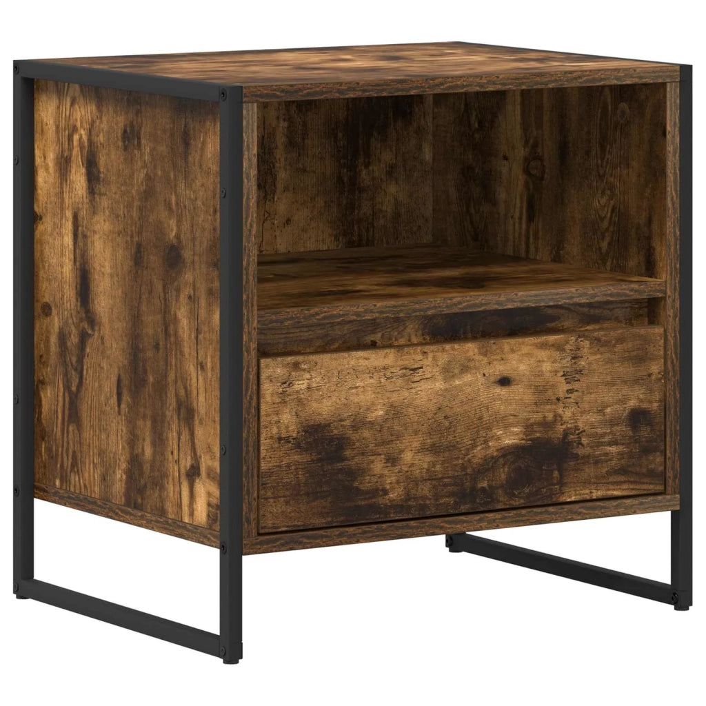 Comodino Quercia Fumosa 50 x 39,5 x 50 cm Legno multistrato 886670
