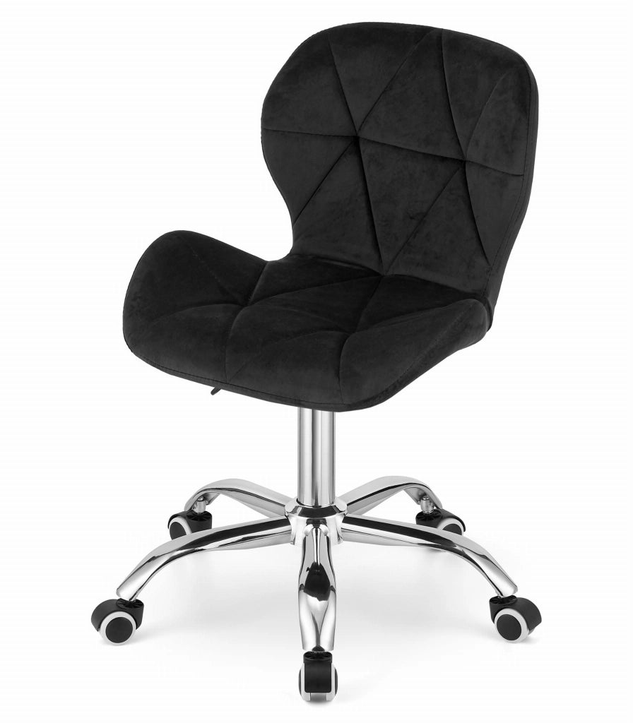 Sedia girevole Valora AVOLA in velluto nera ergonomica per ufficio