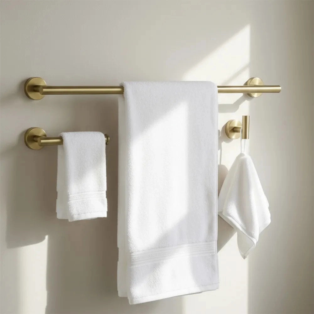 Set Accessori Da Bagno Ari Brush Gold 4 Pezzi