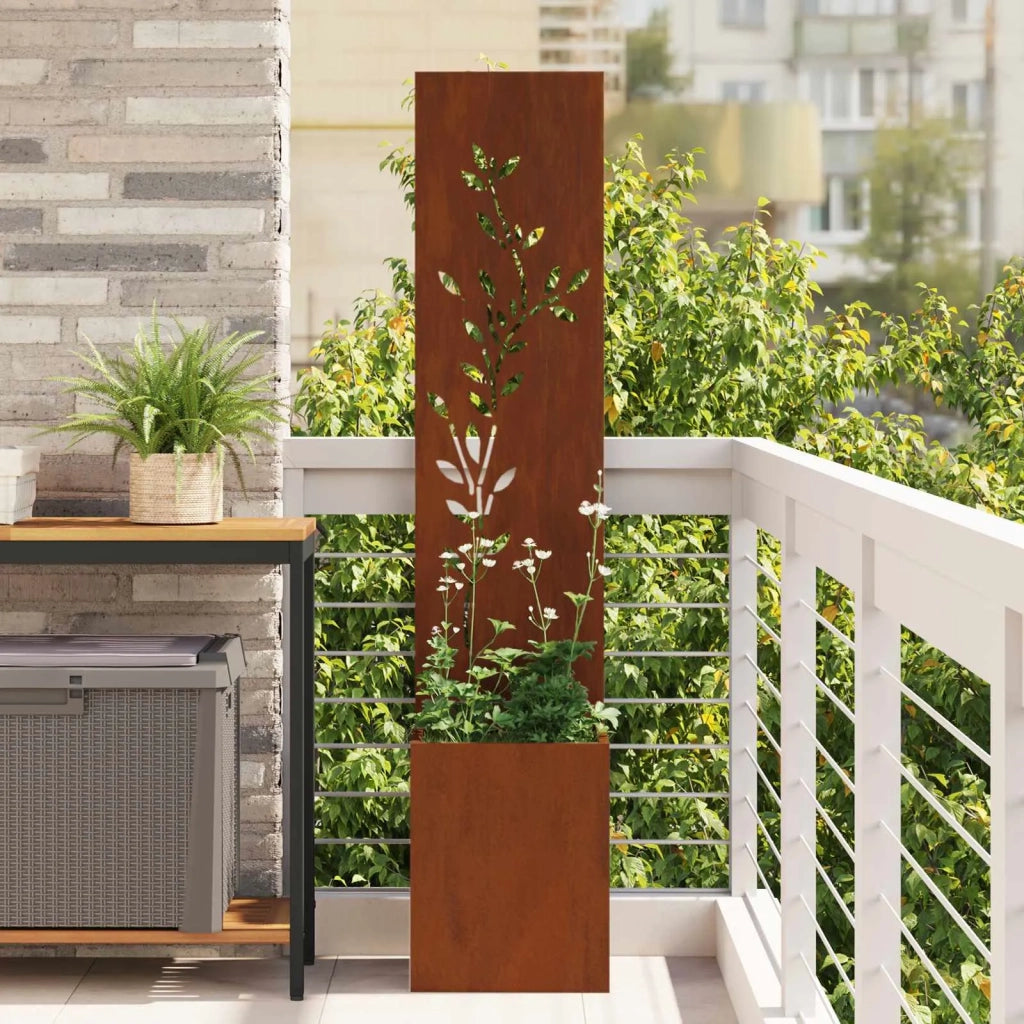 Schermo per privacy in giardino Ruggine 32 x 32 x 150 cm 876412