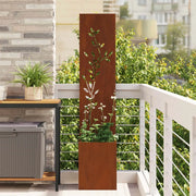 Schermo per privacy in giardino Ruggine 32 x 32 x 150 cm 876412