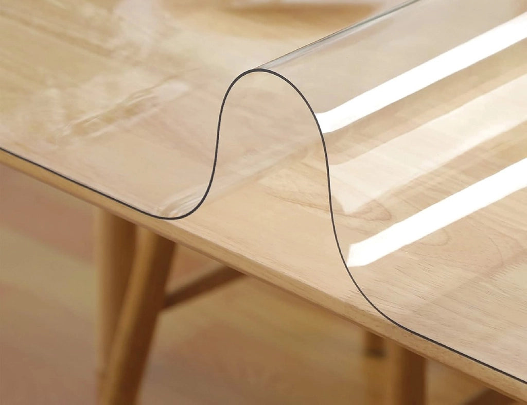 Tovaglia Trasparente Spessa Pellicola Cristallo Pvc Protettiva Antimacchia Proteggi Tavolo - 100x400 Cm