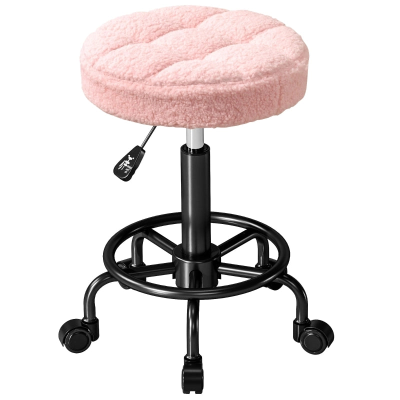 Sgabello con ruote regolabile in altezza, sgabello girevole 50-66 cm, sgabello da lavoro girevole a 360¡ã, sgabello da ufficio, sgabello per ufficio,