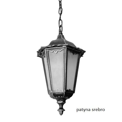 Lampada sospesa esterna SU-MA Retro Ø24 nera IP43 E27
