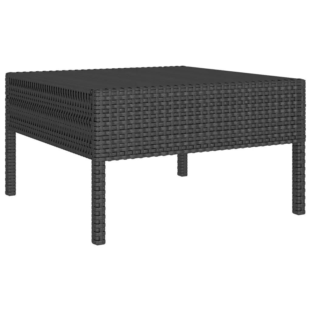 Set Divani da Giardino 12 pz con Cuscini in Polyrattan Nero 3094521