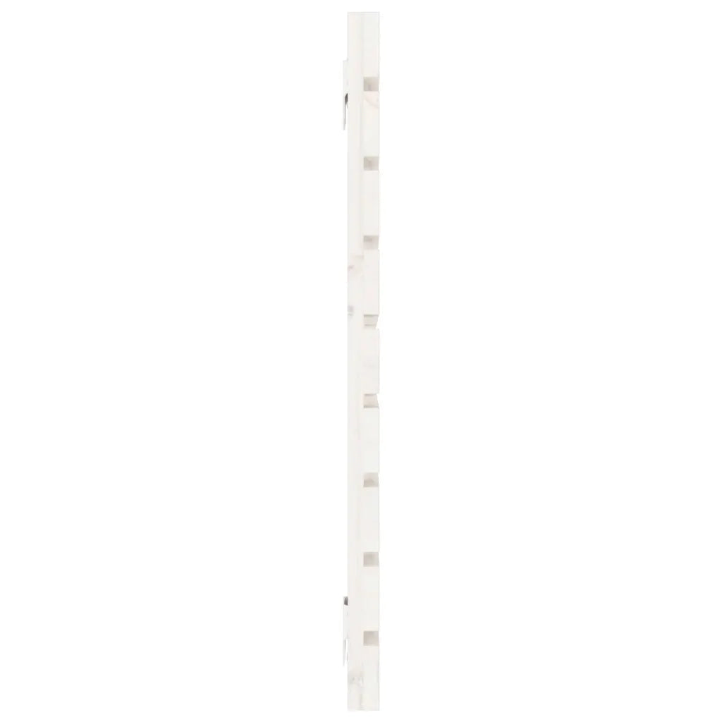 Testiera | Testata da Parete Bianca 146x3x63 cm in Legno Massello di Pino