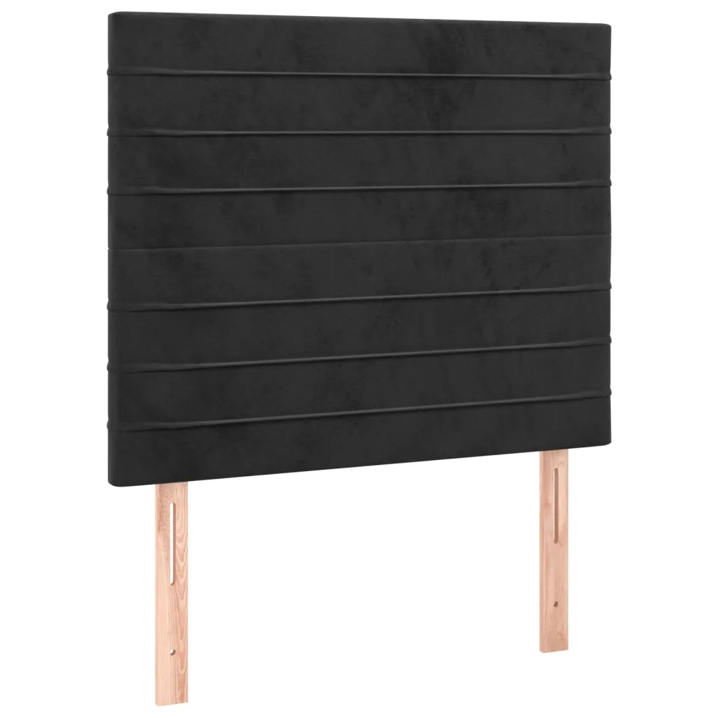 Testiera | Testata Nera 80x5x118/128 cm Velluto