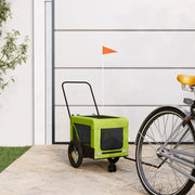 Rimorchio da Bici per Animali Verde e Nero Oxford e Ferro 93934