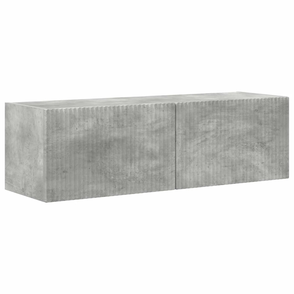 Set mobile TV 4 pz | Armadietto TV | Mobile Porta TV Grigio cemento Legno multistrato