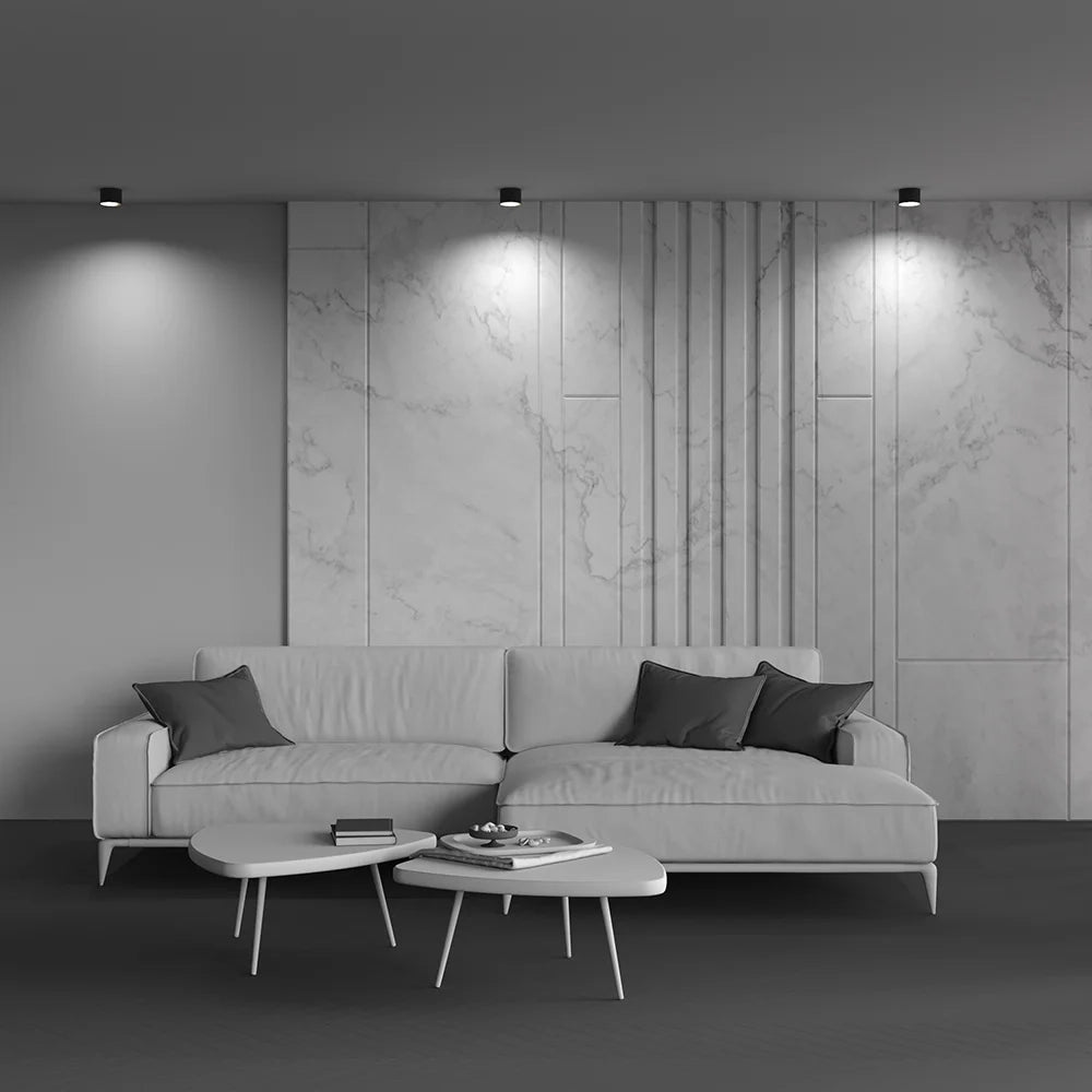 Maytoni Lampada da soffitto moderna Vega 1 luce LED integrato nero alluminio