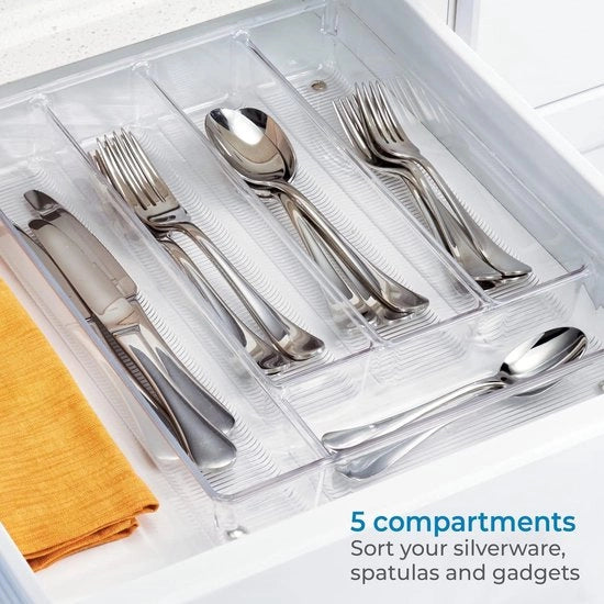 Organizzatore di carrello - Scatola di stoccaggio in plastica - 26,6 x 34,9 x 5,7cm - Visibile